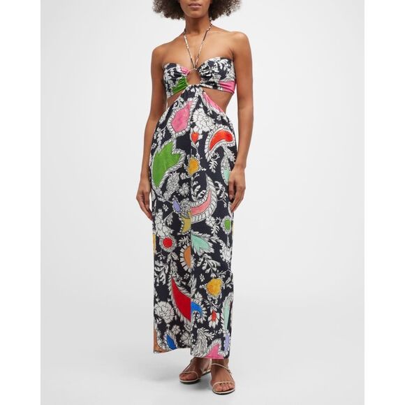 Mara Hoffman Laila Cutout Halter Maxi Dress Size XS - Picture 2 of 7